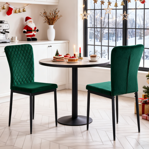 AINPECCA (Green, 6) Velvet Dinning Chair High Back Office 1