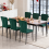 AINPECCA (Green, 6) Velvet Dinning Chair High Back Office 3