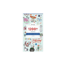 Blue Sky Holidays & Seasons 1200+ Sticker Pack, Planer- und Kalenderpaket, 4,49 x 9,06, vollfarbig, 24 Blatt