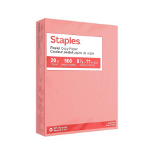 Staples 678824 Pastel Kleurig Kopieerpapier 8 1/2-Inch X 11-Inch Zalm 500/Herem (14783)