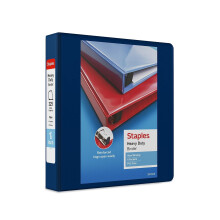 Staples Heavy-Duty 3-Ring Binder, 1.5-Inch, D-Ring, Blauw (ST56269-CC)