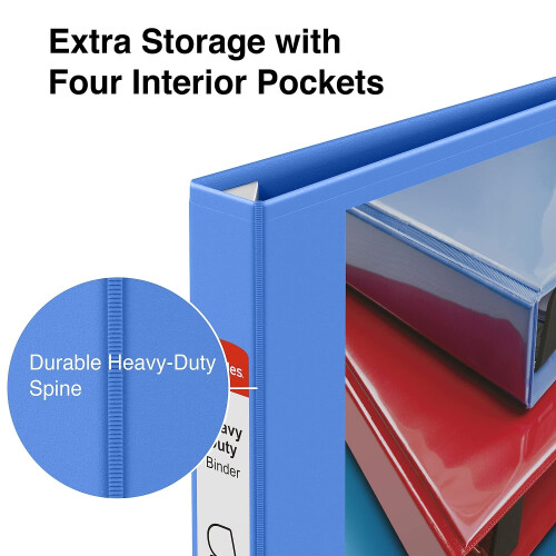 Staples Staples 82695 Zware 1-Inch 3-Ring View Binder Periwinkle (24668) 2