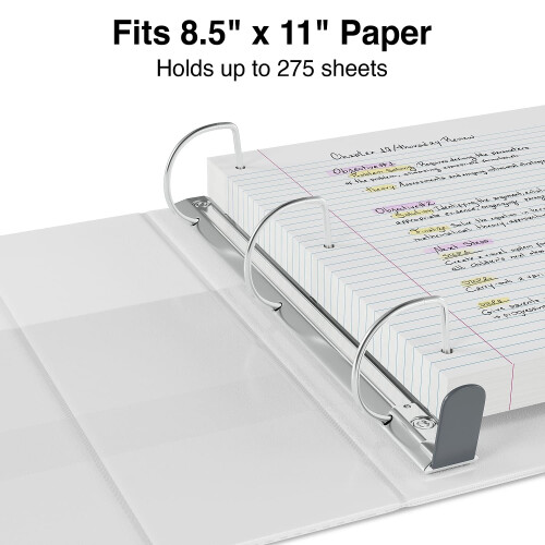 Staples Staples 82696 Zware 1-Inch 3-Ring View Binder Wit (24667) 2