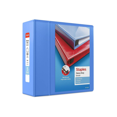 Staples Staples 82659 Zware 5-Inch 3-Ring View Binder Periwinkle (24701)