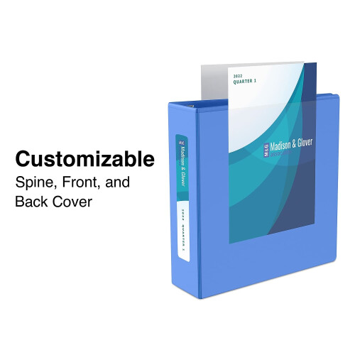 Staples Staples 82665 Zware 3-Inch 3-Ring View Binder Periwinkle (24694) 1