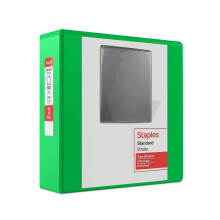 Zszywki 110080 Standardowy segregator 3-calowy typu D, zielony (26354)