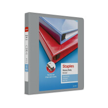 Staples 976033 1-Inch Heavy-Duty D-Ring View Binder Grijs