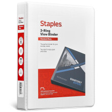 Staples 580931 1-Inch Mini View Binder 5,5 x 8,5 Inch Met Ronde Ringen Wit
