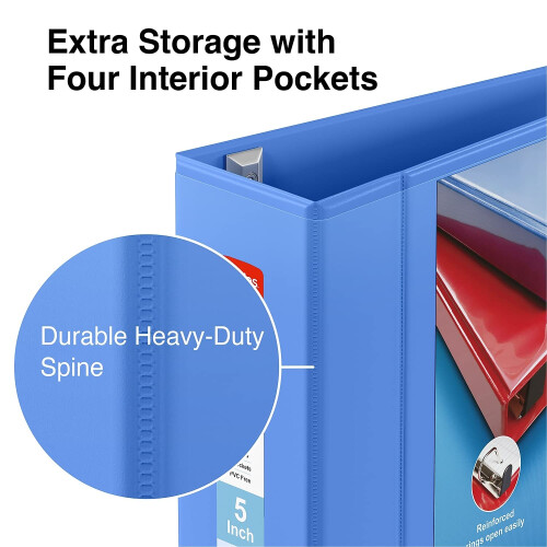 Staples Staples 82659 Zware 5-Inch 3-Ring View Binder Periwinkle (24701) 2