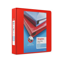 Staples 976062 Zware 2-Inch D 3-Ring View Binder Rood (26348)