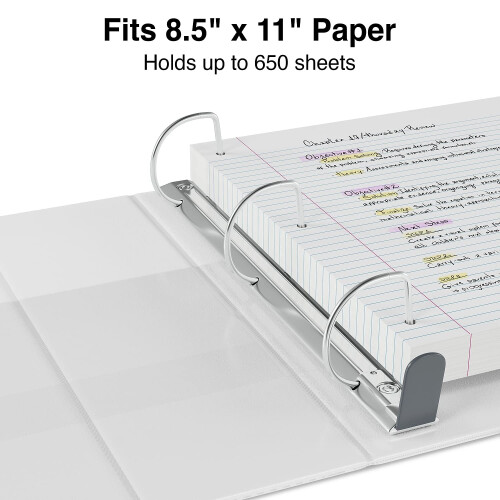 Staples Staples 3 inch heavy-duty view binder met D-ringen (wit) 2