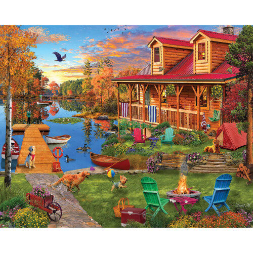 WHITE MOUNTAIN Puzzle White Mountain - Dobrodrustv u jezera - 1000dln puzzle