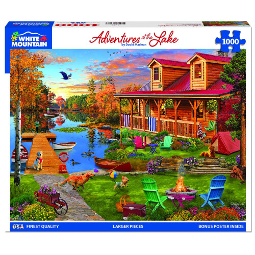 WHITE MOUNTAIN Puzzle White Mountain - Dobrodrustv u jezera - 1000dln puzzle 1