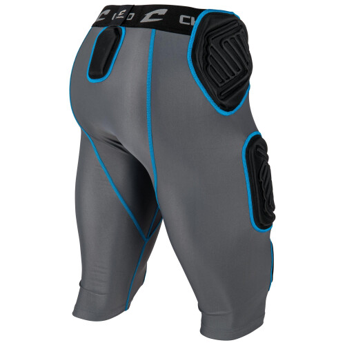 CHAMPRO Jungen Bull Rush 7-Pad Kompressionsgürtel, Medium, Anthrazit, Schwarz, Jugend Medium 1
