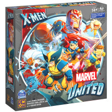 X-Men Marvel United Board Game with Cards and Collectible Hero Villain Figurines Party Fun Movie Challenge for Kids & Adults Aged 14 and up