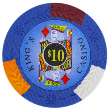 Brybelly Kings Casino Premium Poker Chip 14-grams tungvikts lerkomposit - frpackning om 50 ($10 bl)