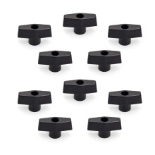 POWERTEC 1/4"-20 T Knobs 10 Pack, Klämknoppar med Stålinsats för T Spår