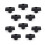 POWERTEC 1/4"-20 T Knobs 10 Pack, Klämknoppar med Stålinsats för T Spår 1