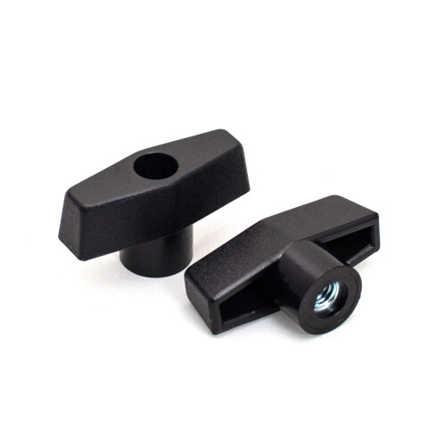 POWERTEC 1/4"-20 T Knobs 10 Pack, Klämknoppar med Stålinsats för T Spår 1