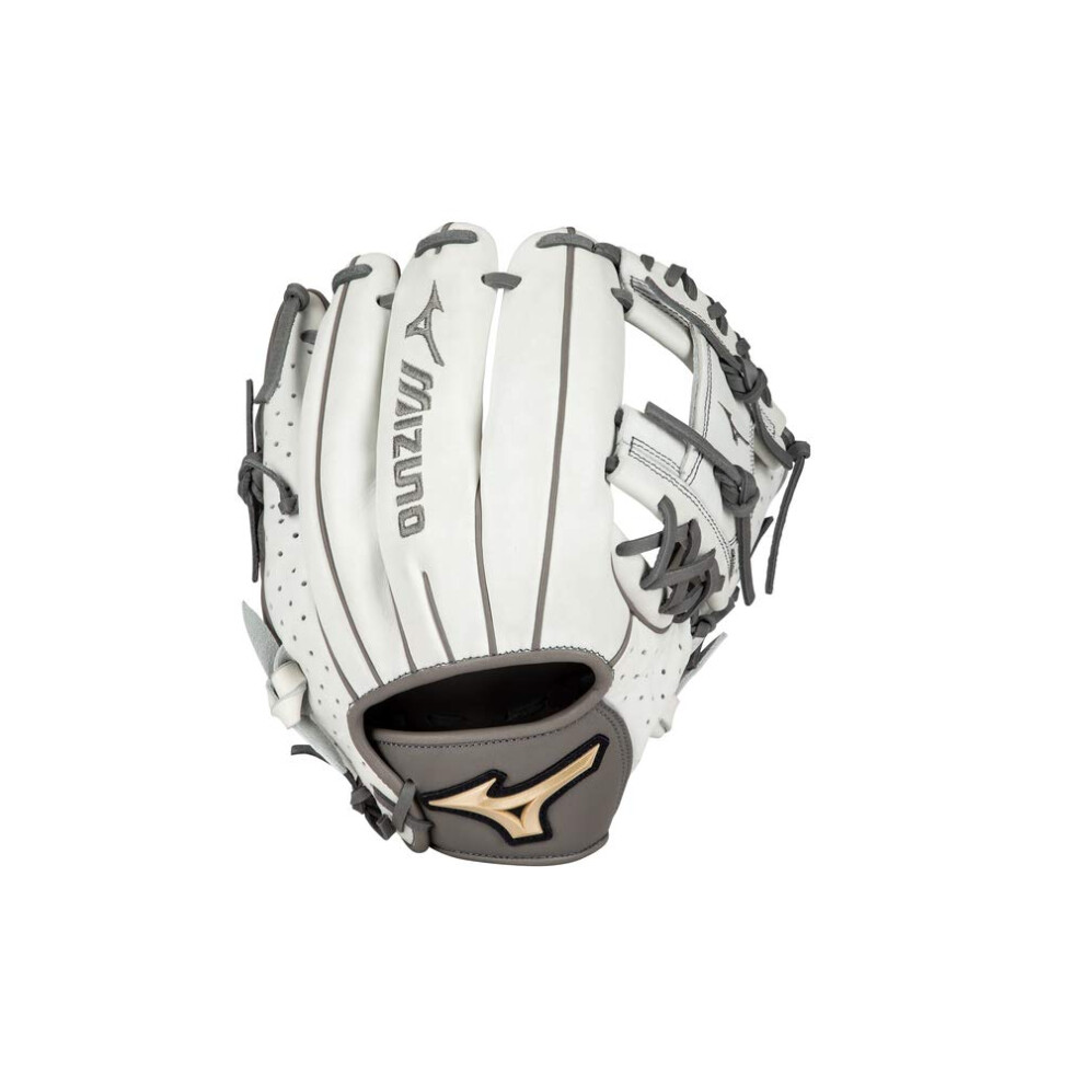 Mizuno Gpe1175f1 Prime Elite Infield/Pitcher Fastpitch Softball Glove 11.75"""" Right Hand Throw - White/Grey