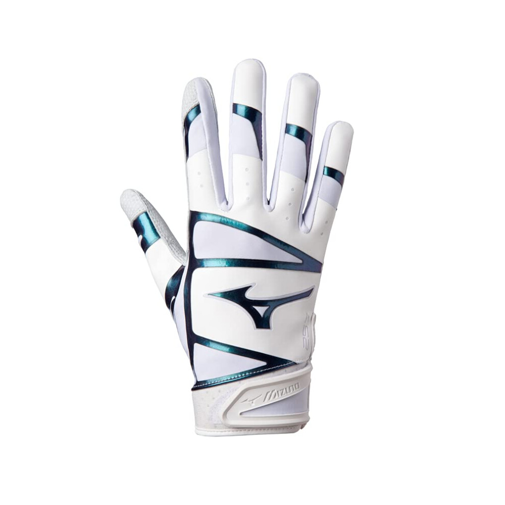 Mizuno F-257 Women's Softball Batting Glove White-Iridescent X-Large