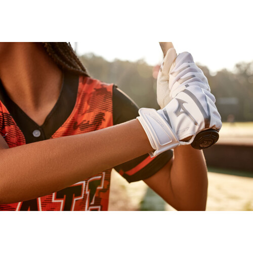 Mizuno Mizuno F-257 Softbal slaghandschoen dames wit-zwart groot 2