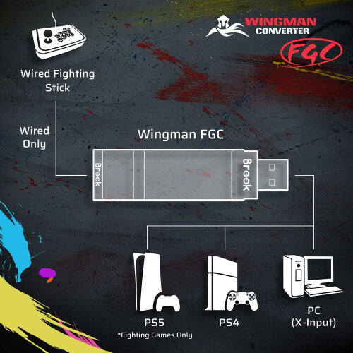 Wingman FGC for Fighting Stick to PS5 / PS4 / PC (X-Input) 2