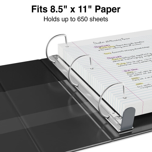 Staples 3" Staples Zware View Binder met D-ringen (Zwart) 2