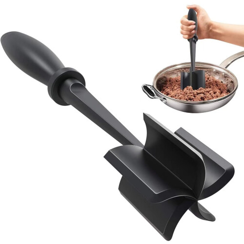Meat Chopper Heat Resistant Masher Non-Stick Multi-Function Hamburger Chopper For Ground Beef Potatoes Kitchen Gadget
