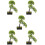 5 Unidades Enfeite De Árvore De Artificial Bonsai Vaso 10