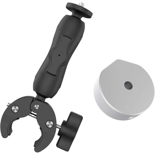 Outdoor Satellite Dish Mounting Clamp With 1/4-Inch Thread Interfaces And Rust-Resistant Construction 1