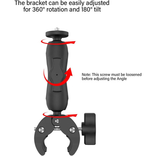Outdoor Satellite Dish Mounting Clamp With 1/4-Inch Thread Interfaces And Rust-Resistant Construction 2