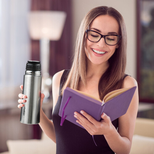 Trinkflasche aus Edelstahl 400 ml mit Becher 2