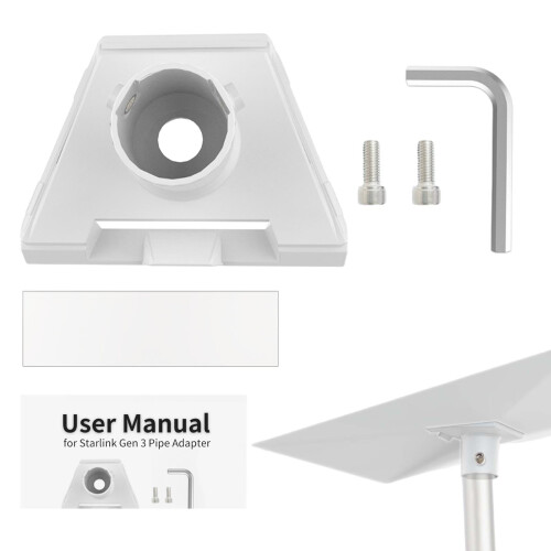 Satellite Pole Mount Adapter, Pole Mount Bracket, Pipe Adapter, High-Performance Bracket, Internet Kit Compatible