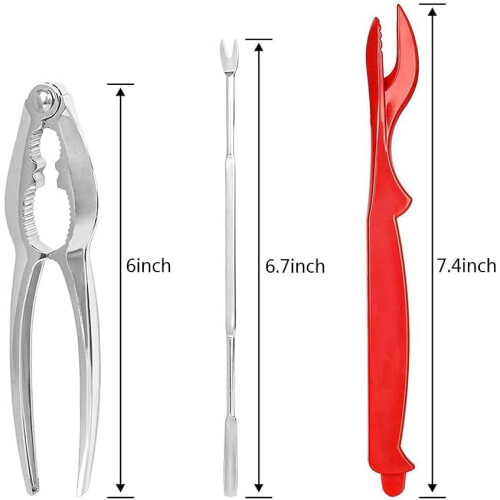 Seafood Tools 26-Piece Set Crab Crackers Seafood Scissors Lobster Sheller Shellfish Forks Nutcracker Set 1