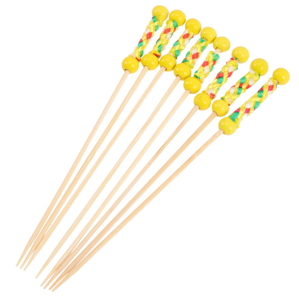 200 Sztuk Owocowe Wybieraki Do Jedzenia Beaded Cocktail Pick-image