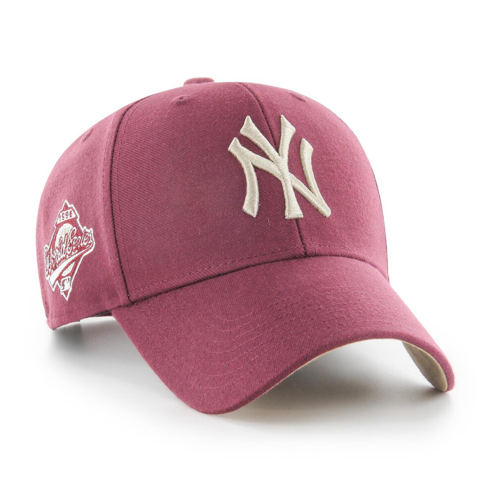 47 Brand New York Yankees Cap Snapback Maroon World Series 6 Panel