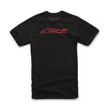 T-shirt Alpinestars Ride 3.0 en coton Ă manches courtes pour homme, noir et rouge