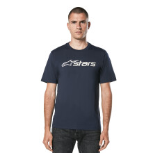 T-shirt Alpinestars Homme Manches Courtes Coton Bleu Marine Gris Blaze
