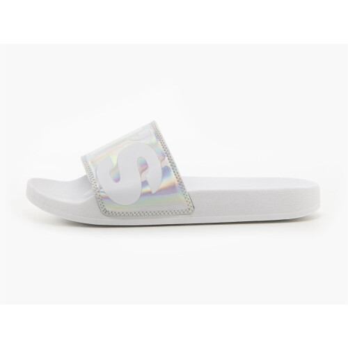 (7.5) Levis Womens Sliders ~ June L Silver 1