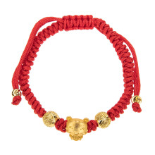 1Duurzame Gevlochten Mix Armband Vrouw Rood Tijger