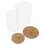 3Pcs Bastonetes Algodão Acrílico Transparente C/ Tampa 1