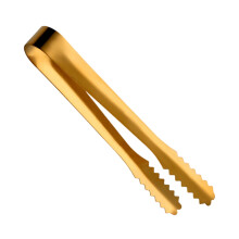 Small Serving Tongs Stainless Steel Mini Tongue With Serrated Teeth 6-Inch Gold For Sugar Cubes Cheese Appetizers