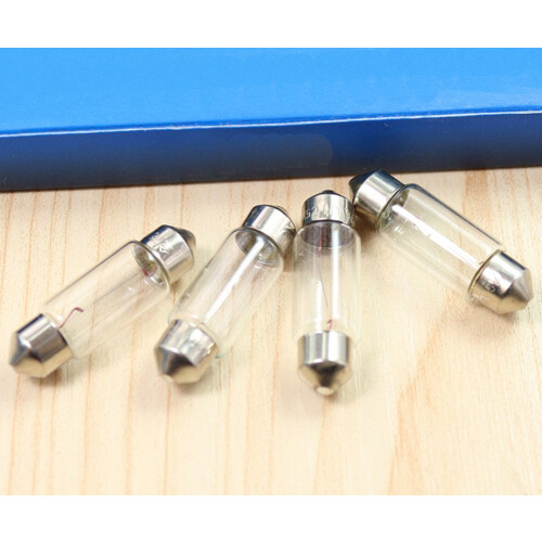 Festoon Bulbs 36 mm SV8.5 12V DC 5W Halogen C5 W White Interior Basic Kit 4x