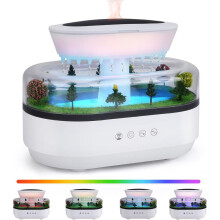 Aromatherapy Diffuser With Miniature Landscape, 7-color Led Lights, And White Noise—essential Oil Diffuser For Bedrooms And Children's Rooms