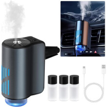 Usb Rechargeable Car Air Freshener 3 Modes Colorful Lights Car Switch Nano-mist Technology For Car Vent