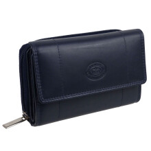 Ladies Soft Leather Flap Over Purse/Wallet by London Leather Goods Handy Zipped Section 6 Colours