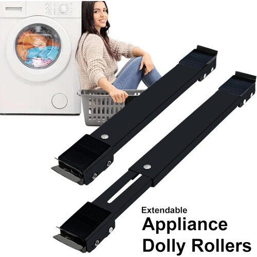 2x Heavy Duty Appliance Roller Trolley Stand Base 2