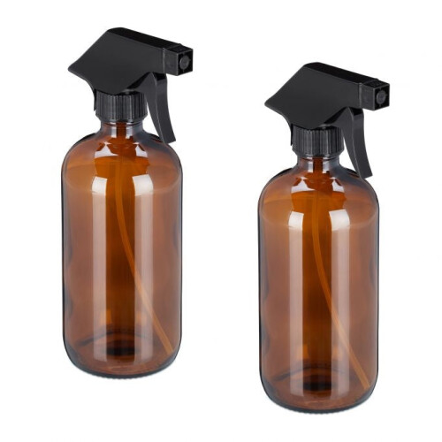 Sprühflasche Glas braun, 2er Set