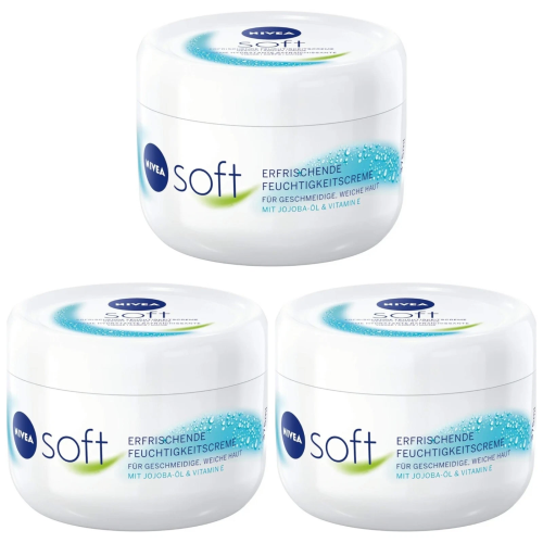 NIVEA 3 X Nivea Refreshing Soft Moisturising Cream 375ml